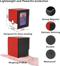 Pokemon/Yugioh/Magic the Gathering Deck Box | AFIING Red, Black, and White - Image 3