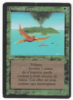 ►Magic-Style◄ MTG - Birds of Paradise - French Revised FBB - Played (small bent) - Image 1