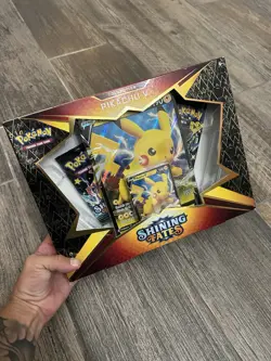 Pokemon TCG Shining Fates Pikachu V Collection Factory Sealed - Image 1