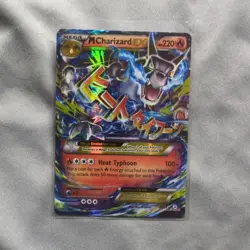 Pokemon TCG M Charizard EX Mega Holo Dragon 220 HP Heat Typhoon 5ban Graphics - Image 1