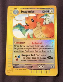 Pokemon Dragonite Expedition Base Set Reverse Holo Rare 009/165 2002 100HP - Image 1