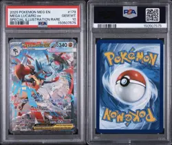 Pokemon 2025 Mega Lucario ex 179/132 SIR Mega Evolution English GEM MINT PSA 10 - Image 1