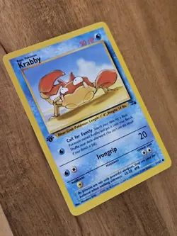 1st Edition Krabby - NEAR MINT- #51/62 Fossil Set 1999 - WOTC Pokemon TCG - Image 3