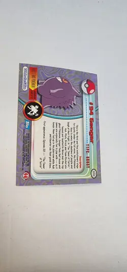 2000 Topps Pokemon TV Gengar #94 Rainbow Holo Foil - Image 4