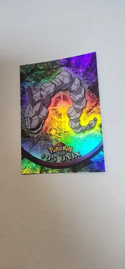 Pokemon Topps Onix Rainbow Foil TV Animation Edition Series 2 #95 2000 - Image 1