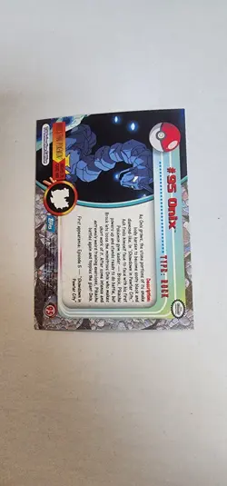 Pokemon Topps Onix Rainbow Foil TV Animation Edition Series 2 #95 2000 - Image 3
