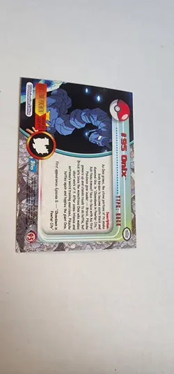 Pokemon Topps Onix Rainbow Foil TV Animation Edition Series 2 #95 2000 - Image 4