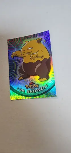 2000 TOPPS Chrome Pokemon Drowzee #96 TV Animation - Series 2 Holo Foil Rainbow - Image 1