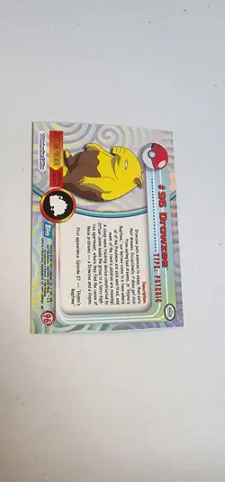 2000 TOPPS Chrome Pokemon Drowzee #96 TV Animation - Series 2 Holo Foil Rainbow - Image 4