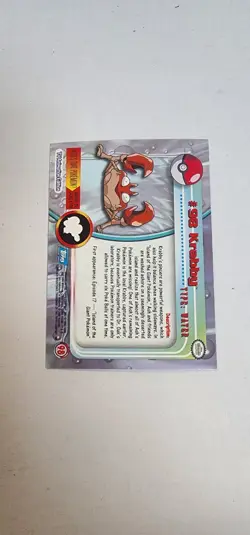 2000 TOPPS Chrome Pokemon Krabby #98 TV Animation - Series 2 Holo Foil Rainbow - Image 3