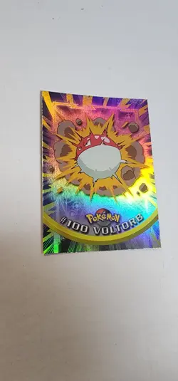 2000 Topps Pokemon TV Animation Series 2 Rainbow Foil Voltorb #100 - Image 2