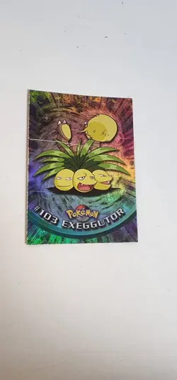 Pokemon Topps 1999 Exeggutor #103 Rainbow Holo Foil Blue Logo Hypno Rainbow - Image 2