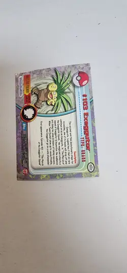 Pokemon Topps 1999 Exeggutor #103 Rainbow Holo Foil Blue Logo Hypno Rainbow - Image 3