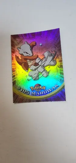 2000 Topps Pokemon TV Animation Series 2 Rainbow Foil Marowak #105 - Image 1