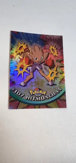Pokemon Topps Foil Rainbow #107 Hitmonchan Blue Label Series 2 - Image 2