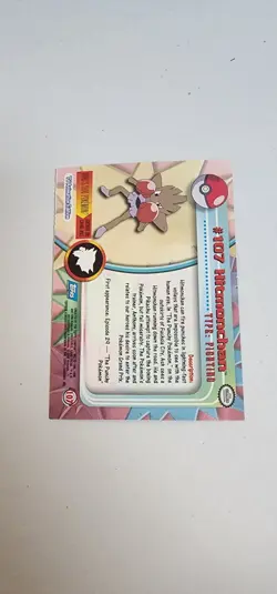 Pokemon Topps Foil Rainbow #107 Hitmonchan Blue Label Series 2 - Image 3
