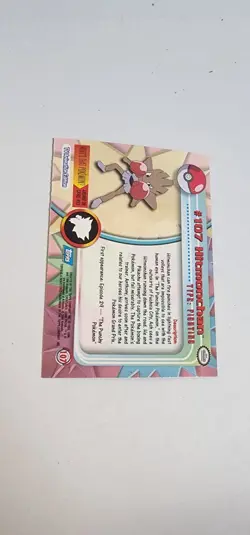 Pokemon Topps Foil Rainbow #107 Hitmonchan Blue Label Series 2 - Image 4