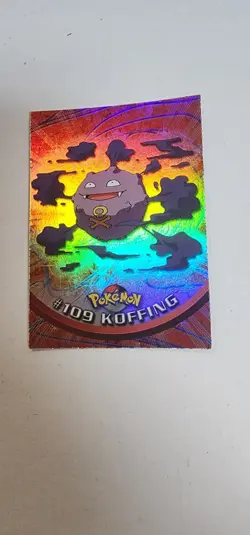 Pokemon Topps Foil TV Animation Series 2 Rainbow Foil #109 Koffing - Image 1