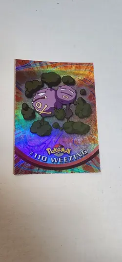 Topps Pokemon Foil Weezing #110 1998 Series 2 TV Animation Rainbow Foil - Image 2