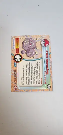 Topps Pokemon Foil Weezing #110 1998 Series 2 TV Animation Rainbow Foil - Image 3