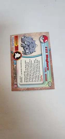 Pokemon Topps Foil Series 2 Rainbow Foil #111 Rhyhorn - Image 3