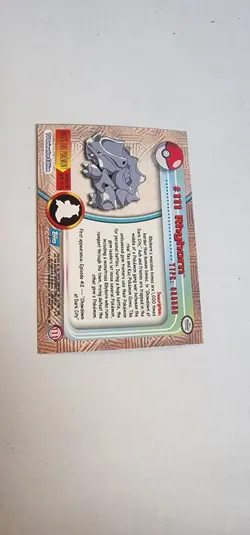 Pokemon Topps Foil Series 2 Rainbow Foil #111 Rhyhorn - Image 4