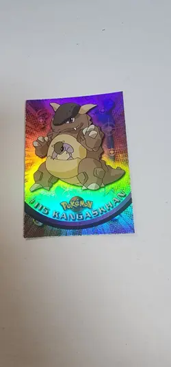 Topps Pokemon Foil Series 2 TV Animation #115 Kangaskhan RAINBOW FOIL BLUE Logo - Image 1