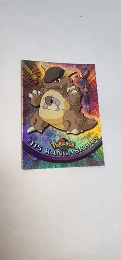 Topps Pokemon Foil Series 2 TV Animation #115 Kangaskhan RAINBOW FOIL BLUE Logo - Image 2