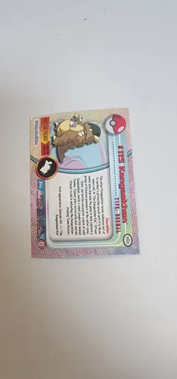 Topps Pokemon Foil Series 2 TV Animation #115 Kangaskhan RAINBOW FOIL BLUE Logo - Image 3