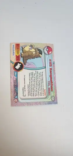 Topps Pokemon Foil Series 2 TV Animation #115 Kangaskhan RAINBOW FOIL BLUE Logo - Image 4