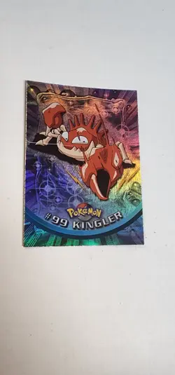 2000 Topps Pokemon TV Animation Series 2 Rainbow Foil Kingler #99 - Image 2