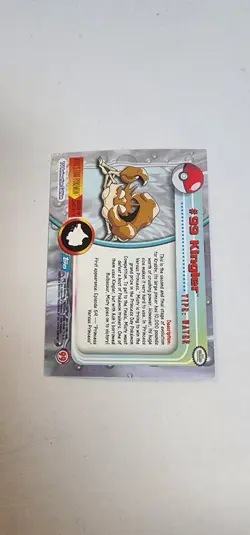 2000 Topps Pokemon TV Animation Series 2 Rainbow Foil Kingler #99 - Image 3