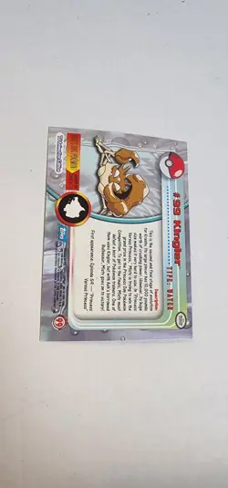 2000 Topps Pokemon TV Animation Series 2 Rainbow Foil Kingler #99 - Image 4