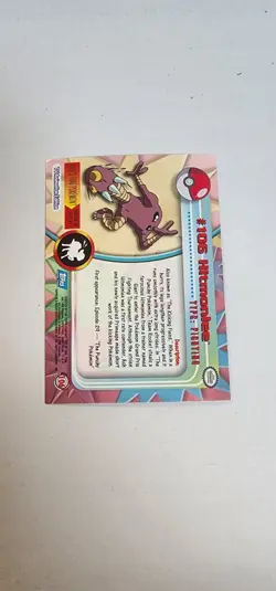 Pokemon Topps TV Animation Edition Series 2 Rainbow Foil #106 Hitmonlee - Image 3