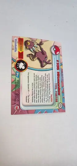 Pokemon Topps TV Animation Edition Series 2 Rainbow Foil #106 Hitmonlee - Image 4