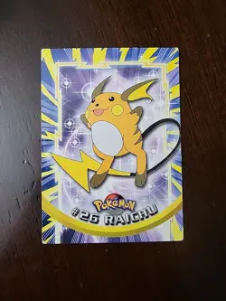 DMG! Pokemon TOPPS TV Animation Edition Raichu #26 Black Logo - Image 1