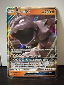 Pokemon Onix GX TCG Card 36/68 Hidden Fates Holo - Image 1