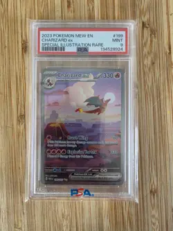 2023 POKEMON MEW EN-151 SPECIAL ILLUSTRATION RARE #199 CHARIZARD EX PSA 9 - Image 1