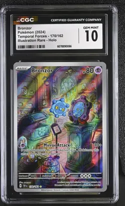 Pokemon GRADED Bronzor 170/162 Temporal Forces IR 10 CGC ENGLISH - Image 1