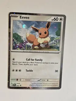 Pokemon Eevee 043 Scarlet Violet Black Star Promo Cosmos Holo ✨MINT✨ - Image 1