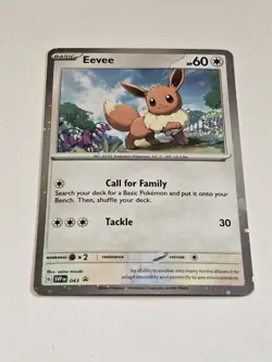 Pokemon Eevee 043 Scarlet Violet Black Star Promo Cosmos Holo ✨MINT✨ - Image 3