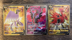 Pokemon TCG Sword & Shield Galarian Moltres/Zapdos/Articuno FULL ART V Lot - NM - Image 1