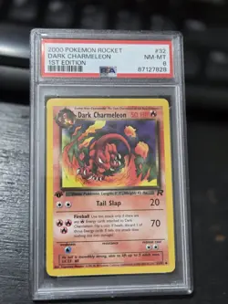 2000 Pokemon Team Rocket Dark Charmeleon #32 PSA 8 1st Edition - Image 1