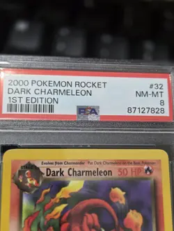 2000 Pokemon Team Rocket Dark Charmeleon #32 PSA 8 1st Edition - Image 2