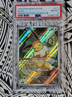 EEVEE 2025 POKEMON SVP EN-SV BLACK STAR PROMO #173 PSA 8 NM-Mint (106) - Image 2