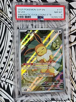 EEVEE 2025 POKEMON SVP EN-SV BLACK STAR PROMO #173 PSA 8 NM-Mint (106) - Image 4