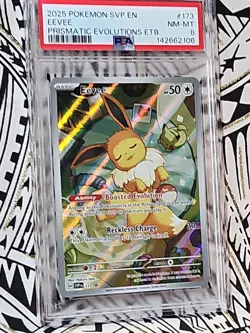 EEVEE 2025 POKEMON SVP EN-SV BLACK STAR PROMO #173 PSA 8 NM-Mint (106) - Image 5