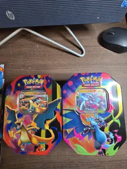 Pokemon Mega Charizard X & Y EX Tins And Promos- Opened No Packs. - Image 1