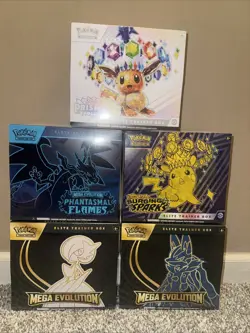 Pokemon Scarlett & Violet Prismatic Mega Evolution Black Bolt White Flare 5 ETB - Image 1