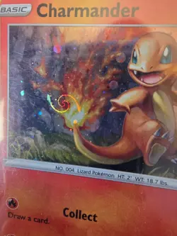 Galaxy Swirl in Tail Flame 2021 Pokemon Charmander SWSH092 Black Star HOLO NM - Image 2